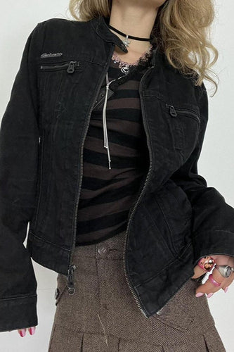 Luvik | Svart Denim Trucker-jakke
