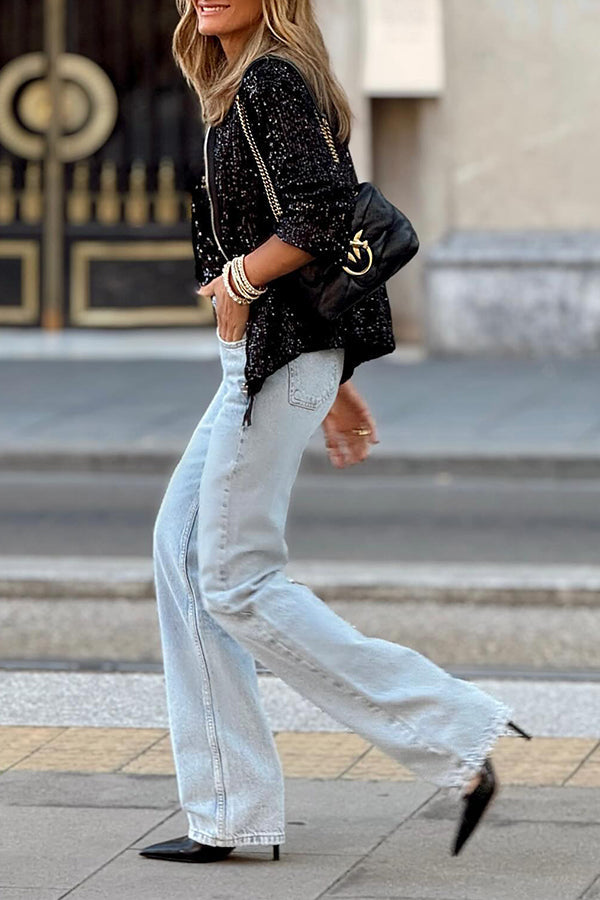 Luvik | Muoti klassinen paljettitakki