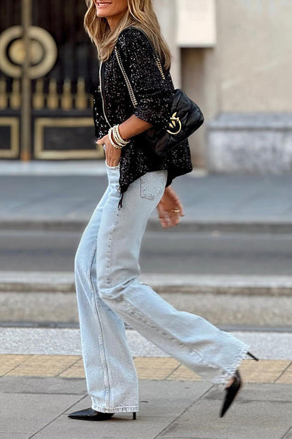 Luvik | Muoti klassinen paljettitakki