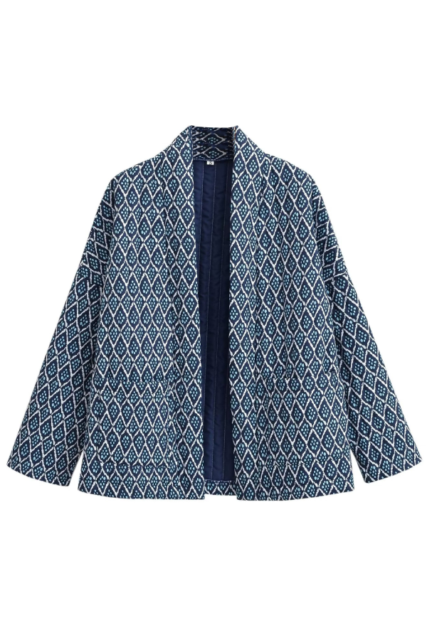 Luvik | Print Vapaa kevyt puuvillatakki