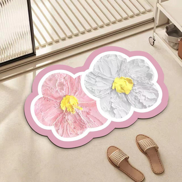 Blomstrete Baderomsgulvmatte | Luvikno