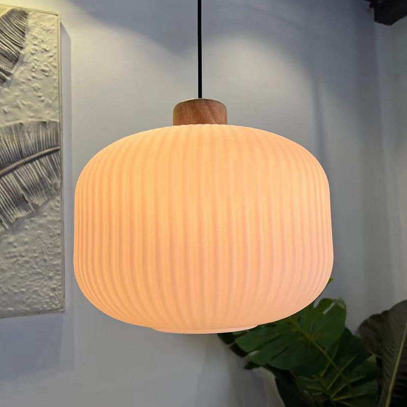 Luvikno | VintageLight - Stilig tre- og glasspendellampe