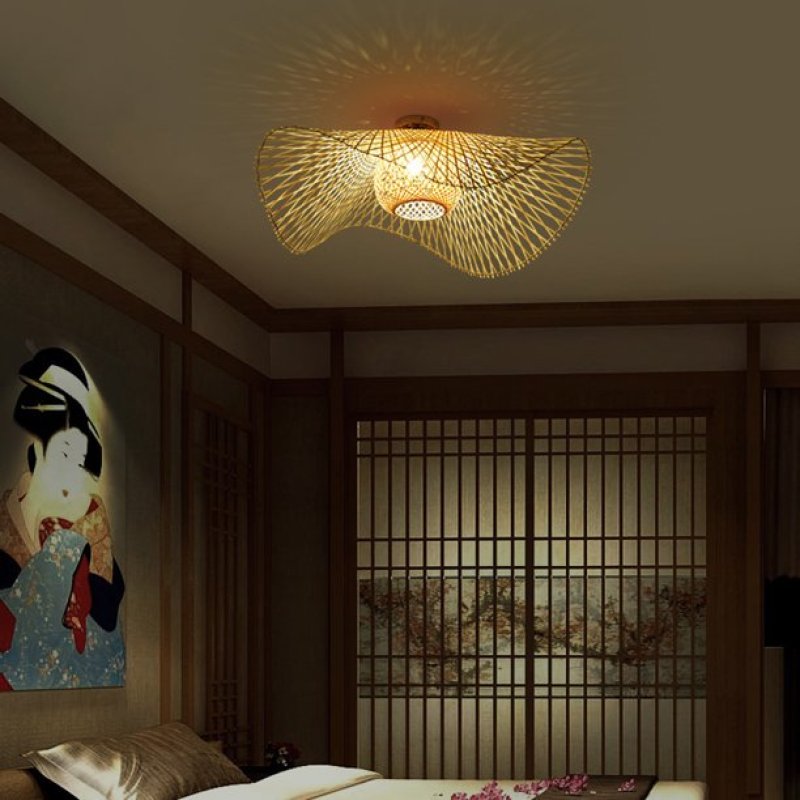 Luvikno | MutoCraft Pendel - Elegant Rattan Hengelys i Japansk Stil