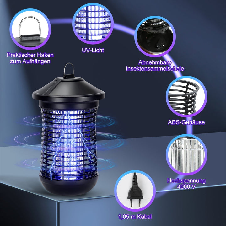 Elektrisk Mygglampe Insekt Dreper UV Lys | Luvikno