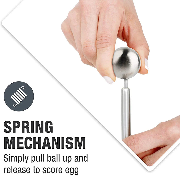 Egg Cracker Topper Sett Rustfritt Stål Myk Hard Kokt Egg Åpner Sett | Luvikno