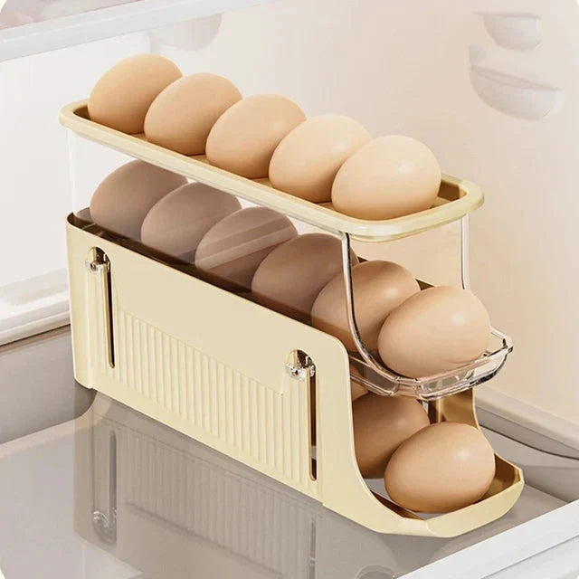Egglagringsboks Automatisk Rullende Eggholder Egglagringsstativ | Luvikno