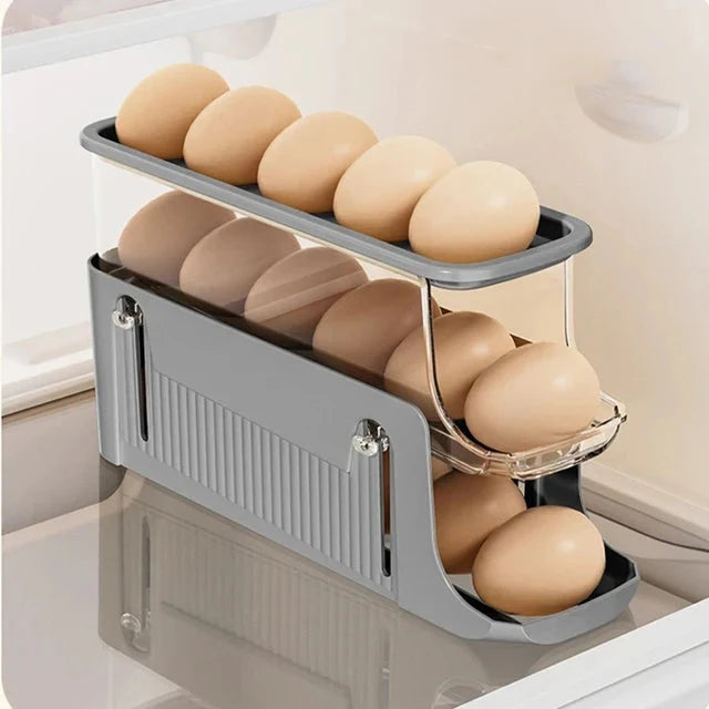 Egglagringsboks Automatisk Rullende Eggholder Egglagringsstativ | Luvikno