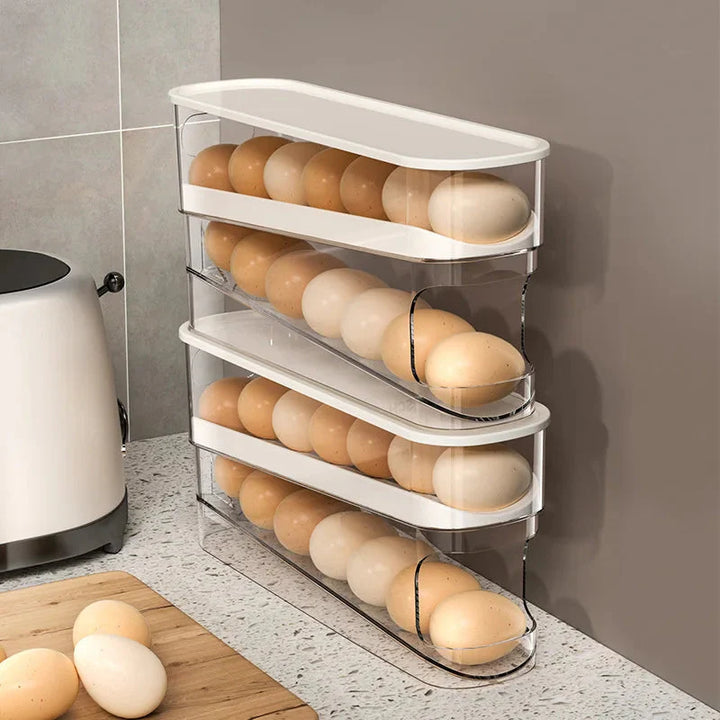 Egglagringsboks Automatisk Rullende Eggholder Egglagringsstativ | Luvikno