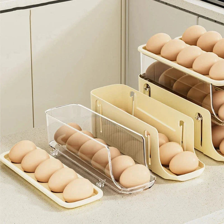 Egglagringsboks Automatisk Rullende Eggholder Egglagringsstativ | Luvikno