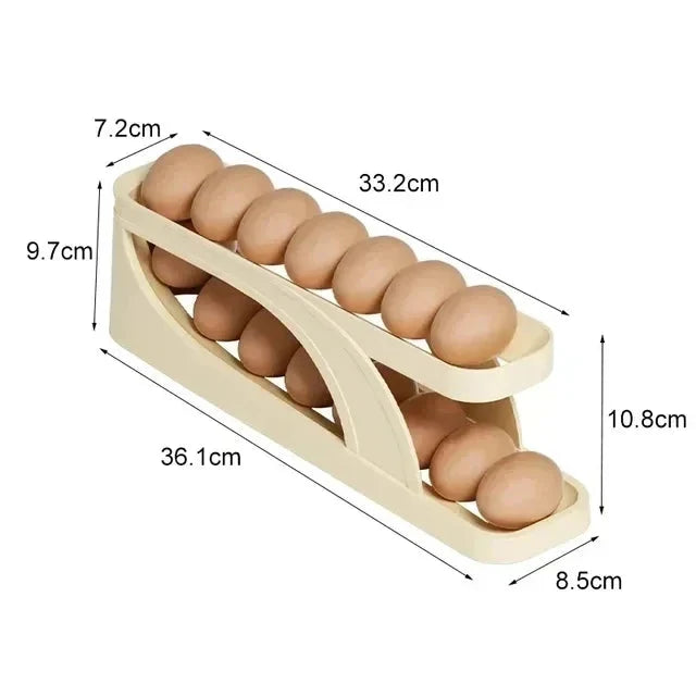 Egglagringsboks Automatisk Rullende Eggholder Egglagringsstativ | Luvikno