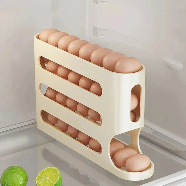 Egglagringsboks Automatisk Rullende Eggholder Egglagringsstativ | Luvikno