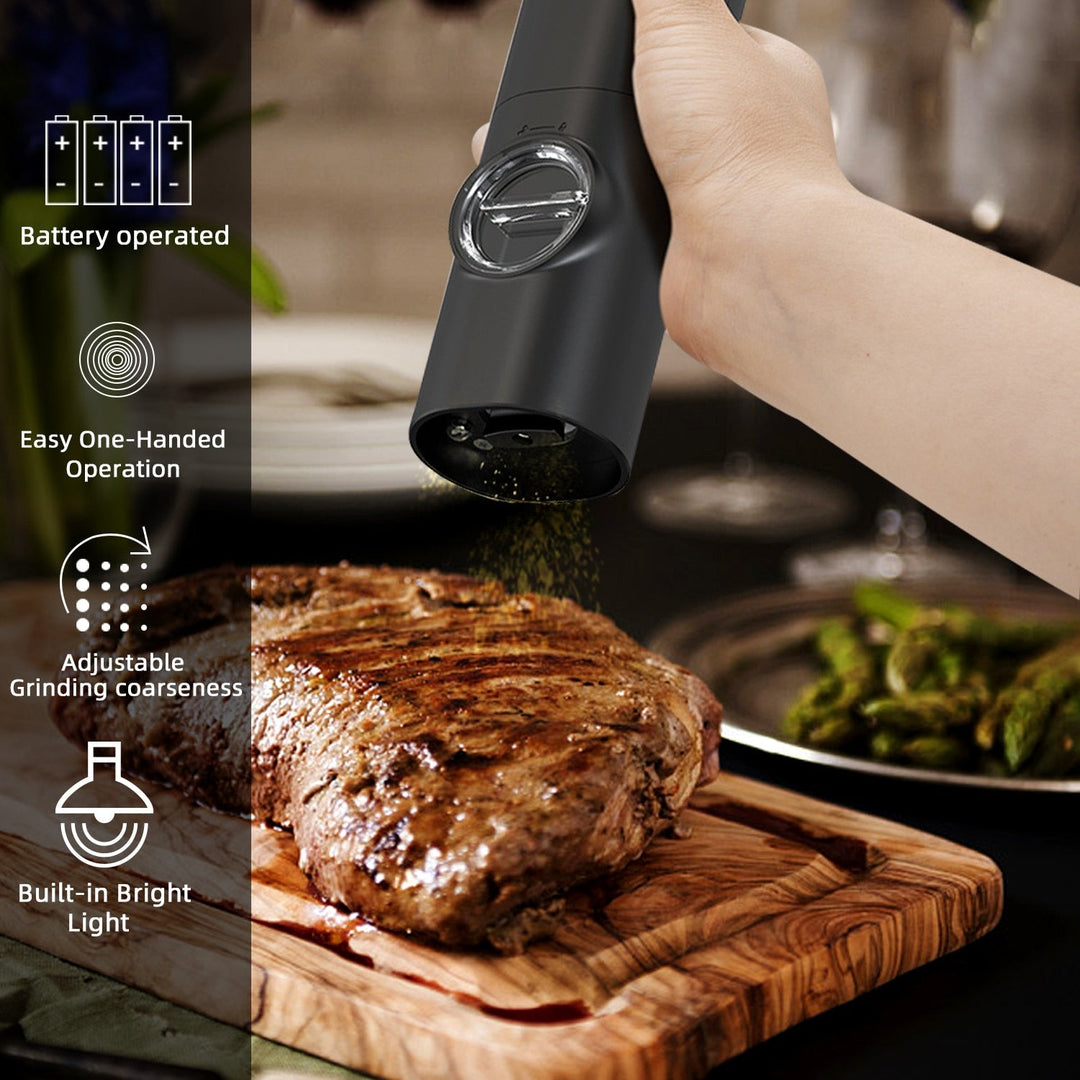 Elektrisk automatisk kvern for pepper og salt med LED-lys | Luvikno