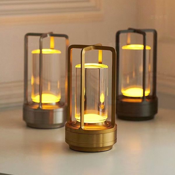 Bordlampe med krystallglass ambient lys Luvikno