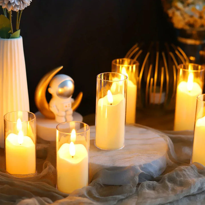 LED Lys med Glassholdere for Hjemmedekor Luvikno