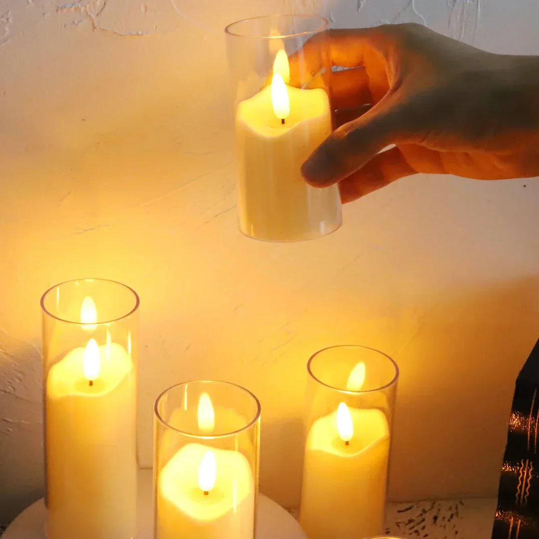 LED Lys med Glassholdere for Hjemmedekor Luvikno