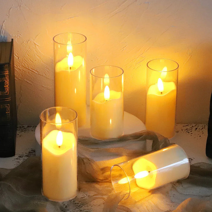 LED Lys med Glassholdere for Hjemmedekor Luvikno
