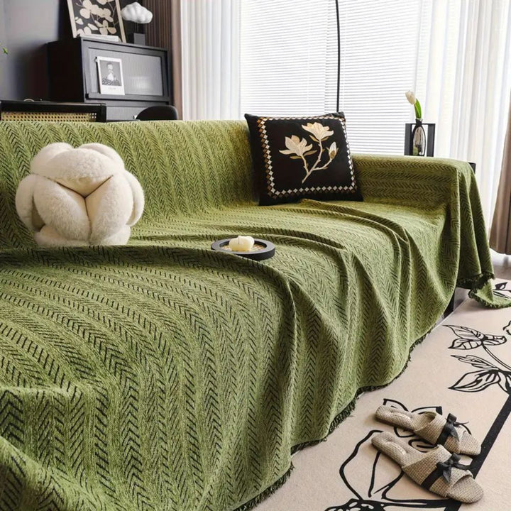 Moderne Herringbone Chenille Sofa Deksel Luvikno