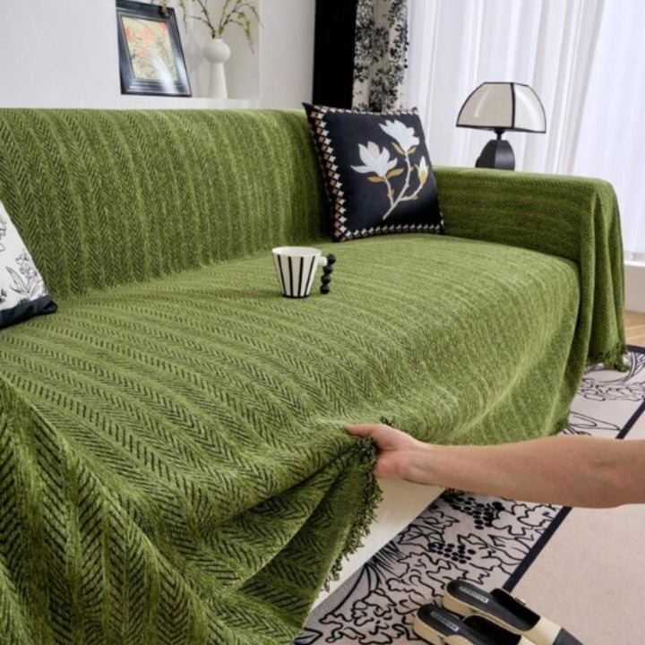 Moderne Herringbone Chenille Sofa Deksel Luvikno