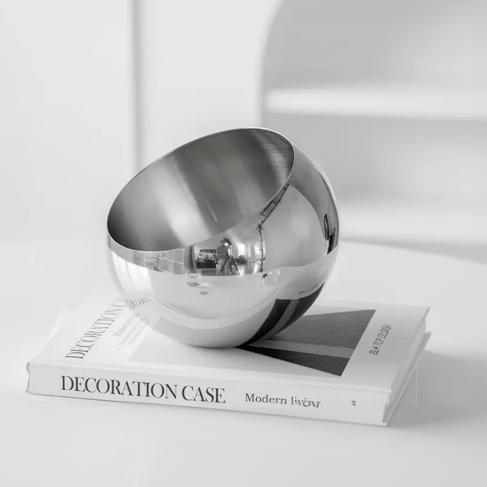 Elegant rustfritt stål fruktskål - Moderne miljøvennlig design | Luvikno