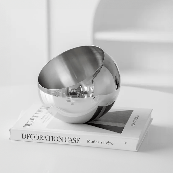 Elegant rustfritt stål fruktskål - Moderne miljøvennlig design | Luvikno