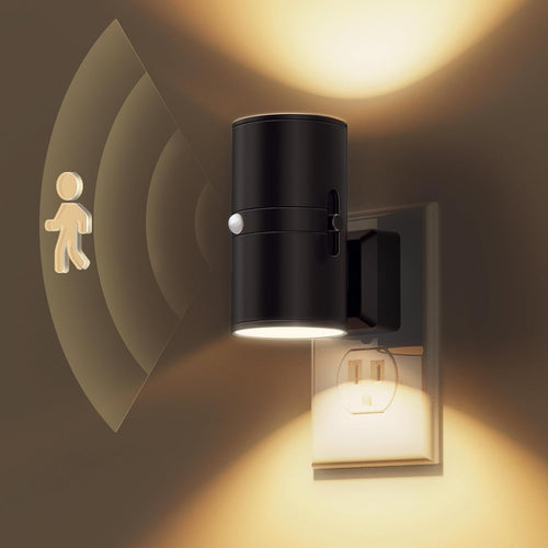 Vegglampe Moderne Plugg Inn Bevegelsessensor Lampe Luvikno