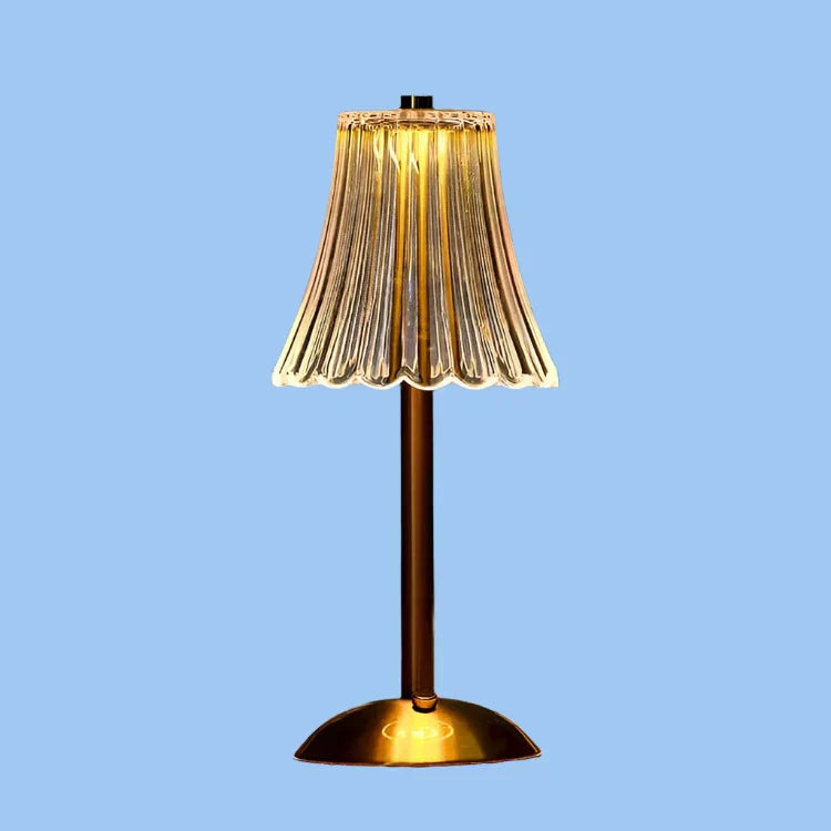 Bordlampe med krystallskjerm og USB-lading Luvikno
