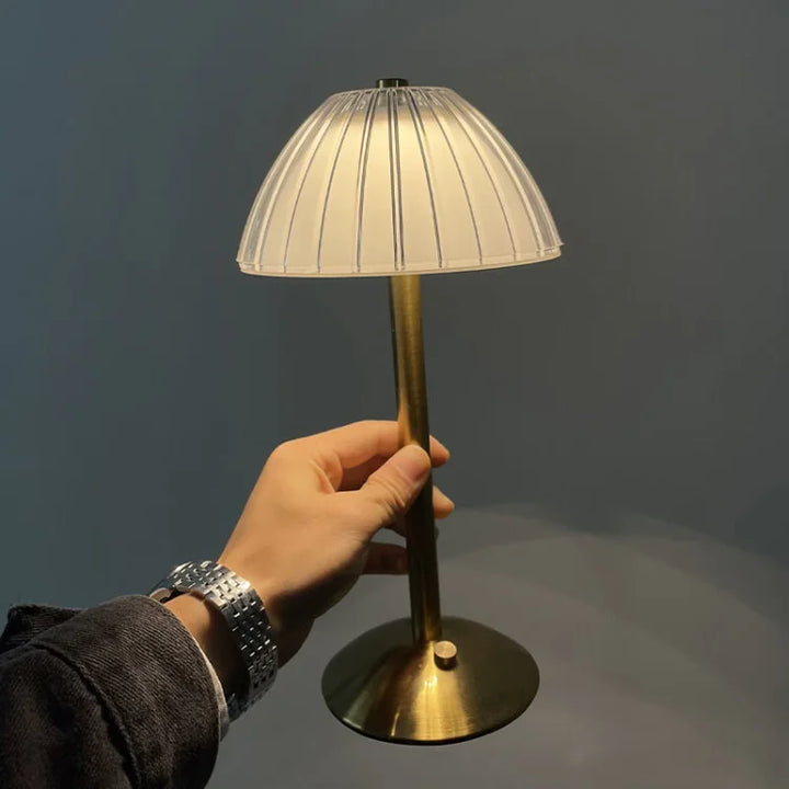 Bordlampe med krystallskjerm og USB-lading Luvikno