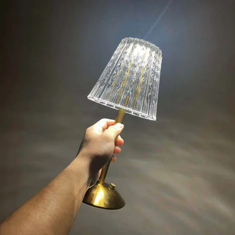 Bordlampe med krystallskjerm og USB-lading Luvikno