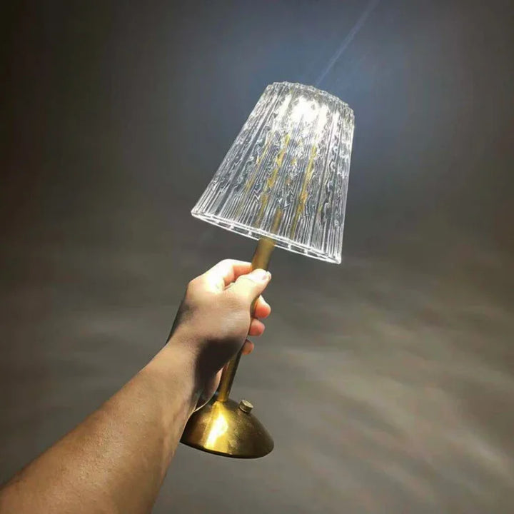 Bordlampe med krystallskjerm og USB-lading Luvikno
