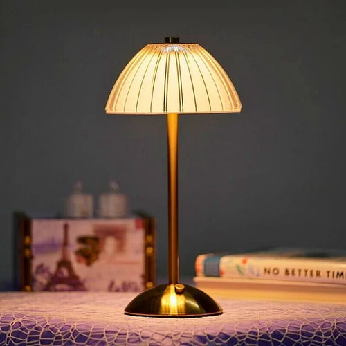 Bordlampe med krystallskjerm og USB-lading Luvikno