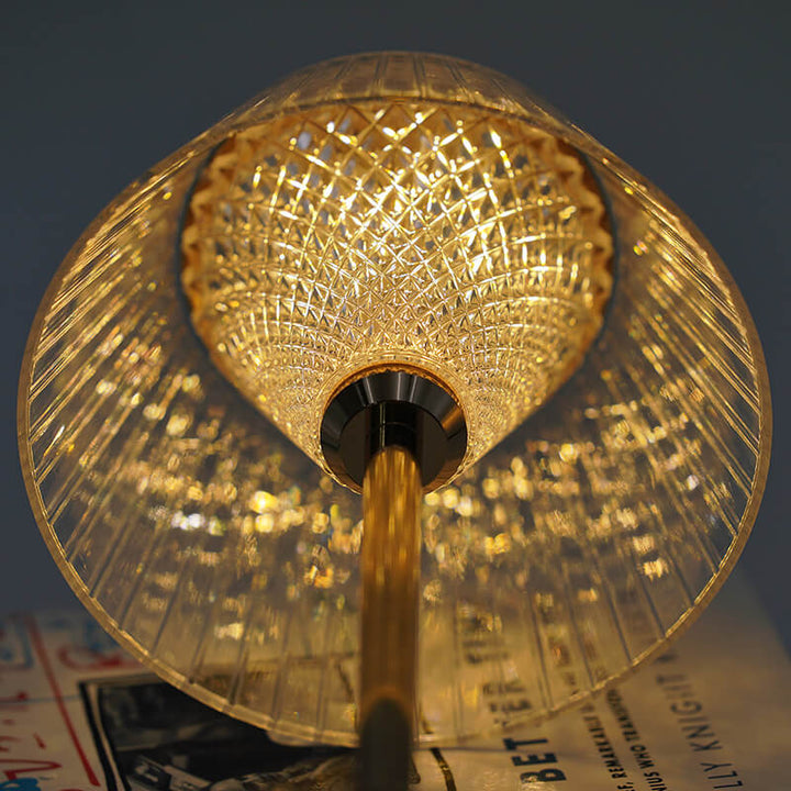 Bordlampe med krystallskjerm og USB-lading Luvikno
