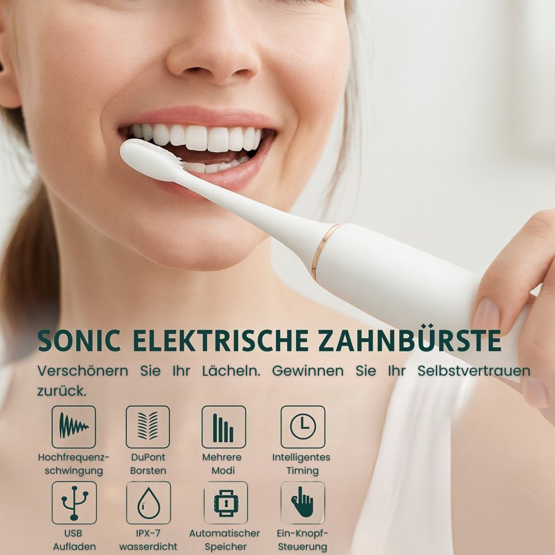 Elektrisk sonic tannbørste med 6 moduser | Luvikno
