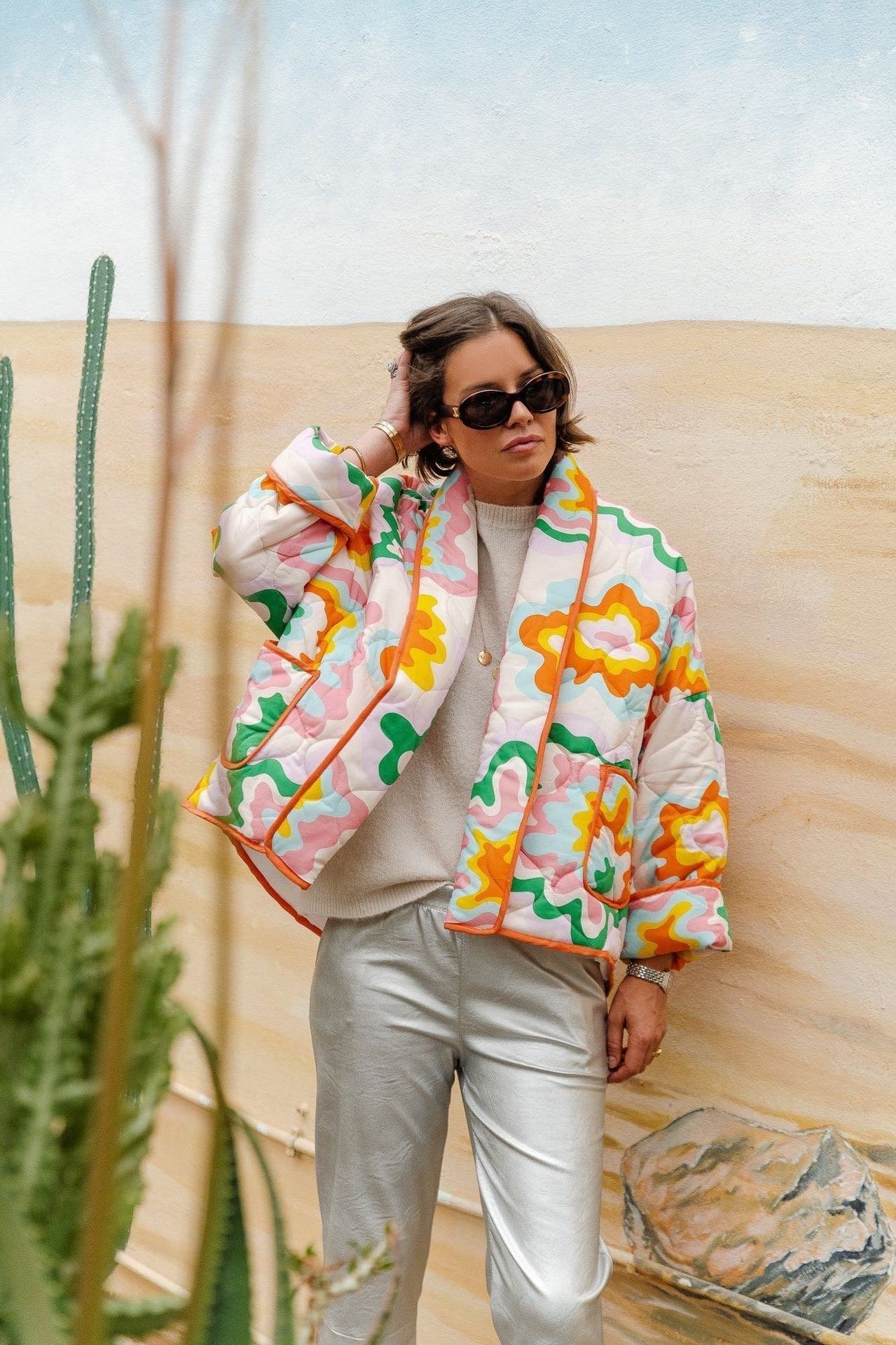 Luvik | Painettu tikattu takki