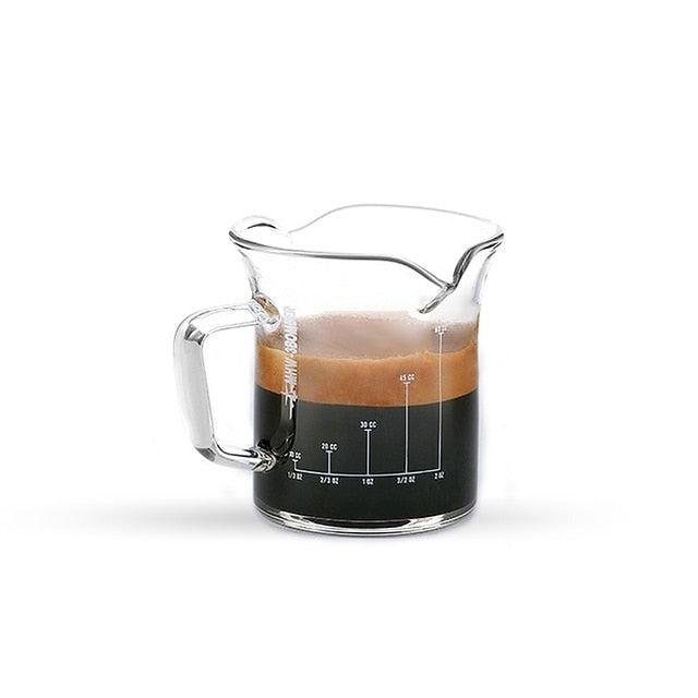 Espresso Glass Measuring Cup Unse Mål Dobbel Tuter Kaffe Kopp | Luvikno