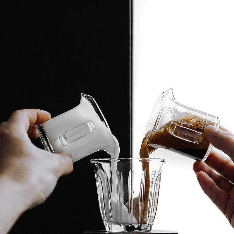 Espresso Glass Measuring Cup Unse Mål Dobbel Tuter Kaffe Kopp | Luvikno