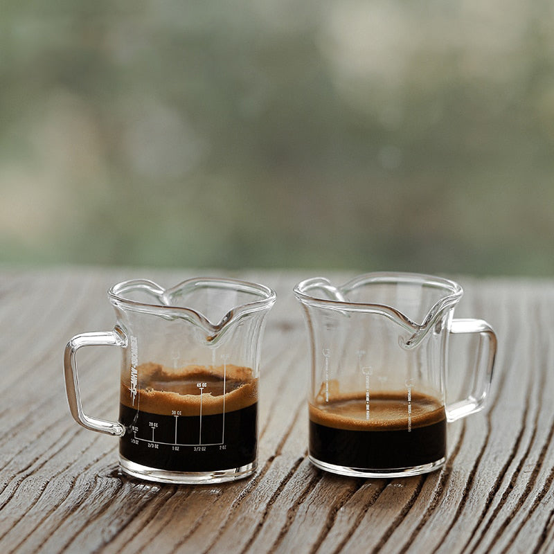 Espresso Glass Measuring Cup Unse Mål Dobbel Tuter Kaffe Kopp | Luvikno