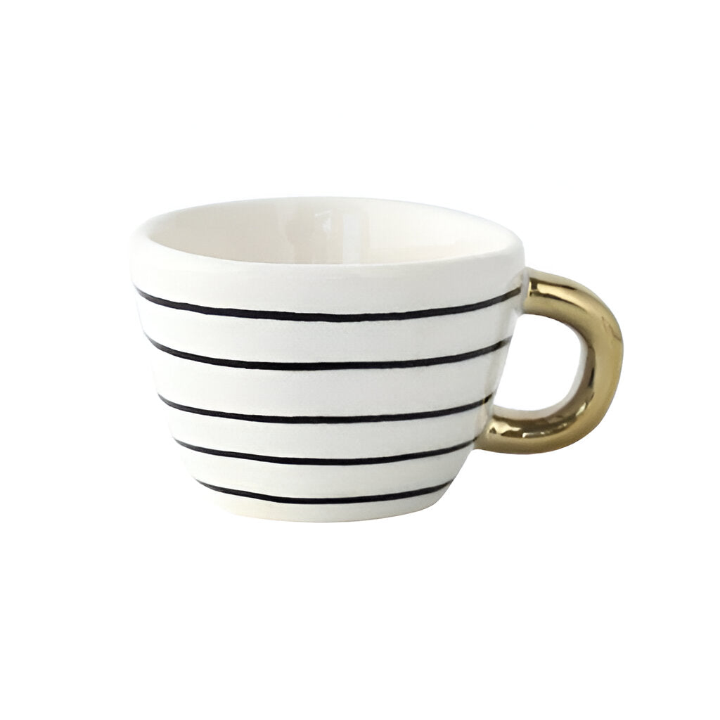 Keramikkopp med geometrisk design – Stilig og moderne | Ideell for kaffe eller te | Luvikno