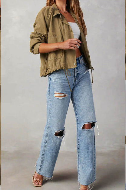 Luvik | ruudullinen Käänteet usea nappi kaksi taskua midi-takki