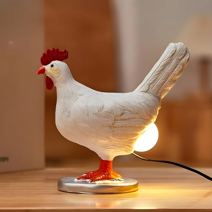 Luvikno | EggGlow Bordlampe – Sjarmerende Kyllingform med Varm LED-Lys