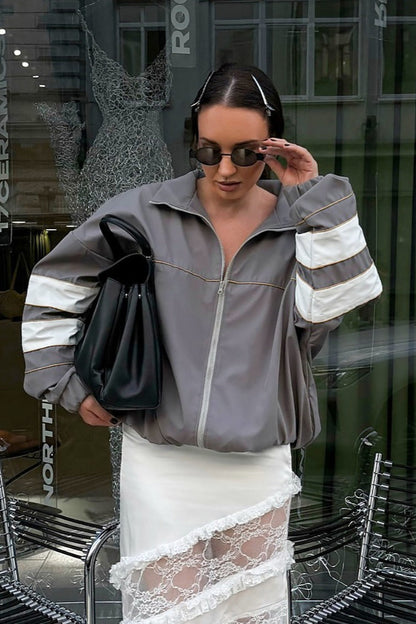 Luvik | Stand Collar Värilohko Takki