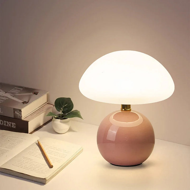 Fransk Krem Sopp Lampe | Luvikno