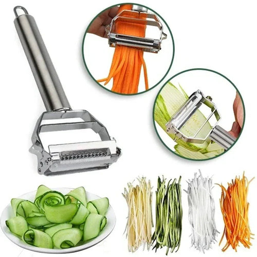 DuoSchaaf | LuviknoDobbel grønnsaksskreller laget av rustfritt stål med julienne-funksjon | Luvikno