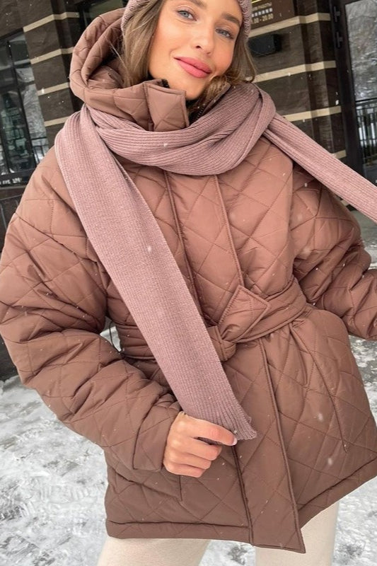 Luvik | Størrelse Diamond Quilted Puffer Jakke