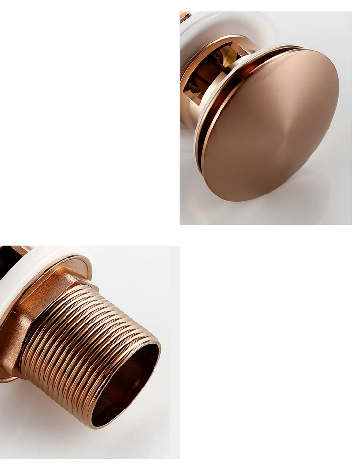Bagnolux Rose Gold Sink Drain Valve Luvikno