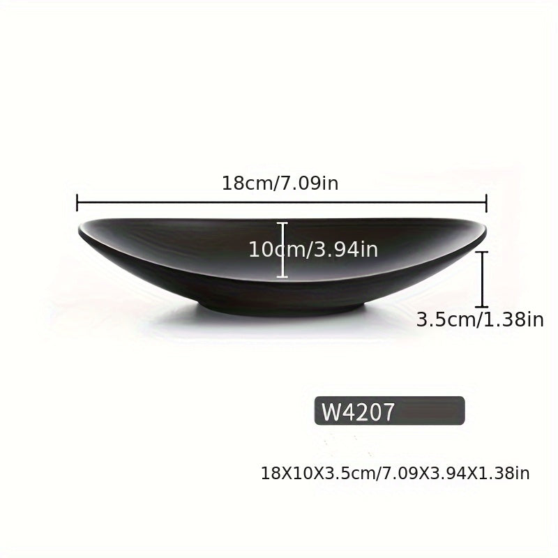 BlackTray - Elegant Ovalt Oppbevaringsbrett for Smykker Luvikno