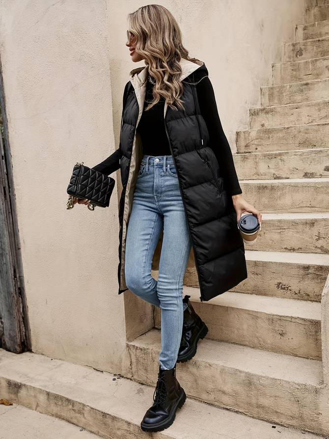 Luvik | Veste bomber sans manches pour femmes avec poches