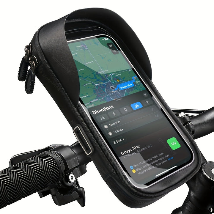 Vanntett mobilholder for sykkel og motorsykkel – 360° roterbar og egnet for 4,5–6,4 tommer | Luvikno