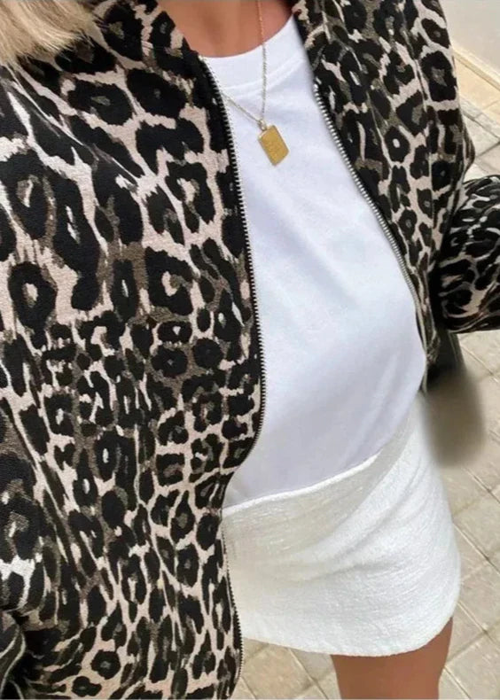 Luvik | Leopard Bomberjakke