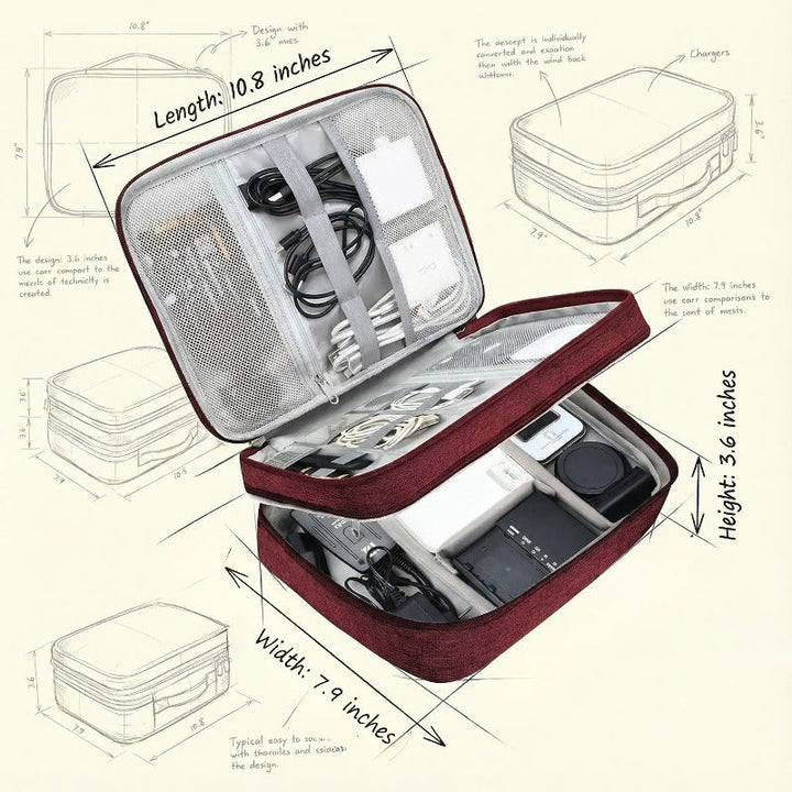 Triple Layer Tech Organizer Luvikno
