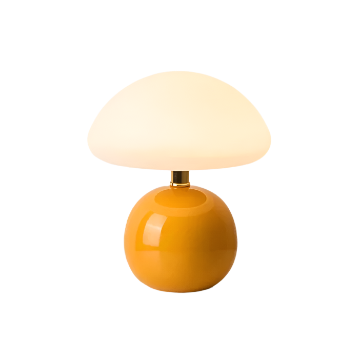 Luvikno | Krem Sopp Lampe - Fransk Vintage Lampe